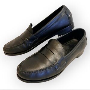 Cole Haan County Black Leather Penny Loafers Size 9.5 B Goodyear Neolite